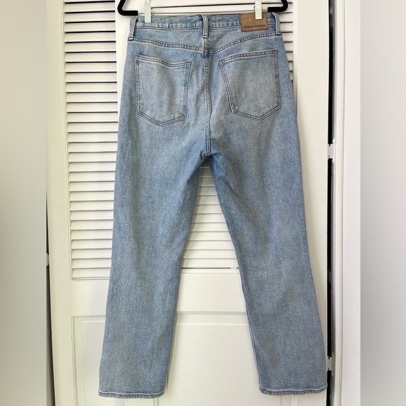 Denim Forum Aristzia The Arlo High Rise Straight Jean Ankle Light Wash | 30 x 28 - Picture 3 of 12
